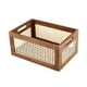 thumbnail image 4 of Cesta de madera tejida, caja de almacenamiento de madera, caja de almacenamiento con cajón, rústica decorativa S, 4 of 8