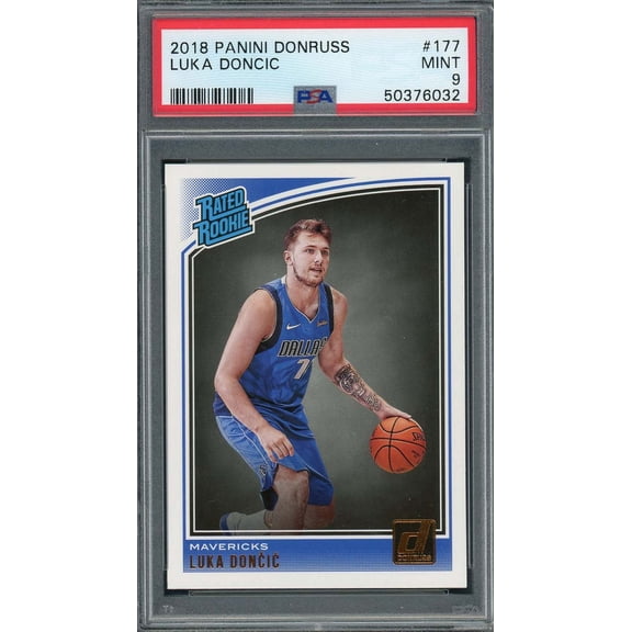 Luka Doncic 2018 Panini Donruss Basketball Rookie Card RC #177 Graded PSA 9 MINT