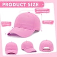 thumbnail image 4 of Bocaoying 3 Pack Toddler Baseball Cap for Boys & Girls 2-5 Years, Adjustable Washed Cotton Hat for Summer Sun Protection, 4 of 7