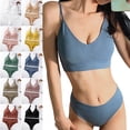 thumbnail image 4 of Conjunto de sujetador sin costuras para mujer, Tanga Sexy de 4 tamaños, bragas de cintura baja, sin alambre, chaleco de realce, Bralette, lencería, conjunto de ropa interior femenina, 4 of 5
