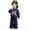 Navy1, variant on Girls 2 Piece Outfits Floral Lace Sequin Bow Print Crewneck Sweatshirt and Decorative Bow Wide Leg Pants, Kids Sweet Spring Fall Casual Matching Tracksuit(Navy3,10-11 Years)