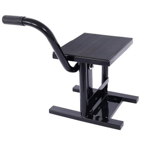 Heavy-Duty Motorcycle Lift Stand – Adjustable Height 11"-16.5", 330 lbs Capacity, Steel Construction, Black, for Dirt Bikes & Street Bikes