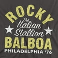 thumbnail image 2 of Rocky Rocky Balboa Italian Stallion Unisex Adult T Shirt (X-Large) Charcoal, 2 of 6