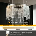thumbnail image 6 of Living Room Lighting 16-inch Luxury Crystal LED Chandelier - Adjustable Height and Color Temperature (3000K-6000K) - Modern Chandelier for Living Room, Dining Room and Bedroom,Living Room Ceiling Lig, 6 of 10