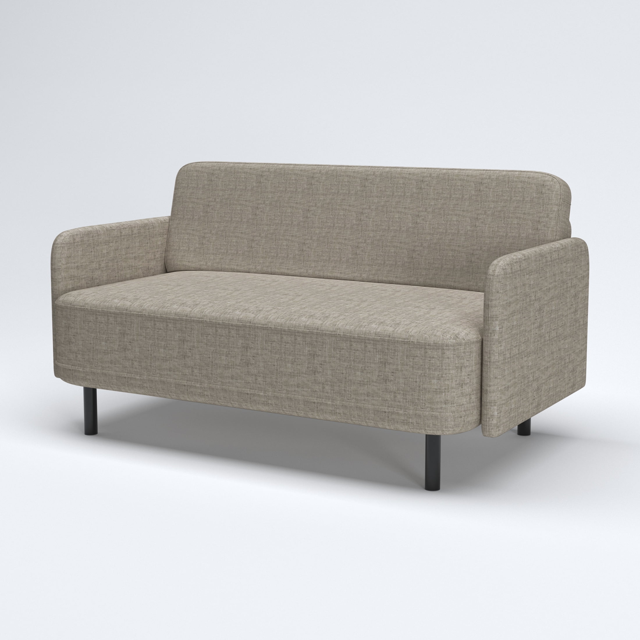 Artdeco Home Metro Loveseat - Modern Living Room Loveseat Sofa, Two-Seater Settee, Upholstered Corduroy Fabric Armchair, Love Seat Sofa Chair with Wood Legs for Bedroom/Office/Reading Spaces
