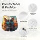thumbnail image 4 of Balery Cool Cat Driving Sunset Pantalones cortos deportivos para mujer con forro y dos bolsillos, elásticos, para entrenamiento, gimnasio, yoga-X-Large, 4 of 7