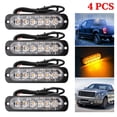 thumbnail image 4 of Luz De Advertencia Ultrafina Luz Intermitente De Motocicleta Luz De Coche Led Universal,12V Nuevo 6 Leds matsuzay VI006403-00, 4 of 6