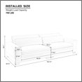 thumbnail image 2 of Tabaray 105" Sectional Couch Sofa, Modern 3 Seat Couch with  Cushion and Inclined Backrest, Comfy Loveseat Sofa Beige Couch for Living Room, Bedroom, Office, Home Sofa Set Red, 2 of 7