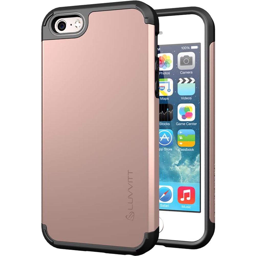 iPhone SE Case, LUVVITT [Ultra Armor] Shock Absorbing Case Best Heavy Duty Dual Layer Tough