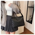 thumbnail image 6 of Giaone PU Handbag with Studded Accent Retro Punk Small Shoulder Bag for Women, 6 of 20