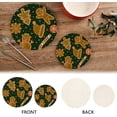 thumbnail image 4 of SKYSONIC 2Pcs Trivet Pot Holder, Christmas Cookies Round Woven Potholders Set Cotton Braided Hot Pads Coasters Table Mats for Cooking and Baking, 4 of 7