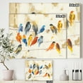 thumbnail image 3 of Designart 'Multicolor Bird Meeting' Traditional Animal Premium Canvas Wall Art, 3 of 3