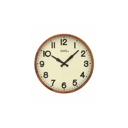 Modern wall clock with quartz movement from AMS