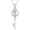 April(White Cubic Zirconia), variant on Key Pendant Necklace with Birthstone Key Necklace Gift for Women
