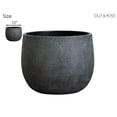 thumbnail image 4 of Barcelona Ceramic Plant Pot Large 10 inch - Black Flower Pots - Indoor & Outdoor Planters, 4 of 5