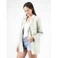 thumbnail image 2 of Blazer amplio cruzado AMAD Casual para mujer Talla M, 2 of 7