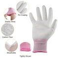 thumbnail image 4 of Uxcell 2Pairs ESD Anti Static Gloves 19cm PU Coated High Resistance Carbon Fiber Computer Gloves(Small), Pink, 4 of 5