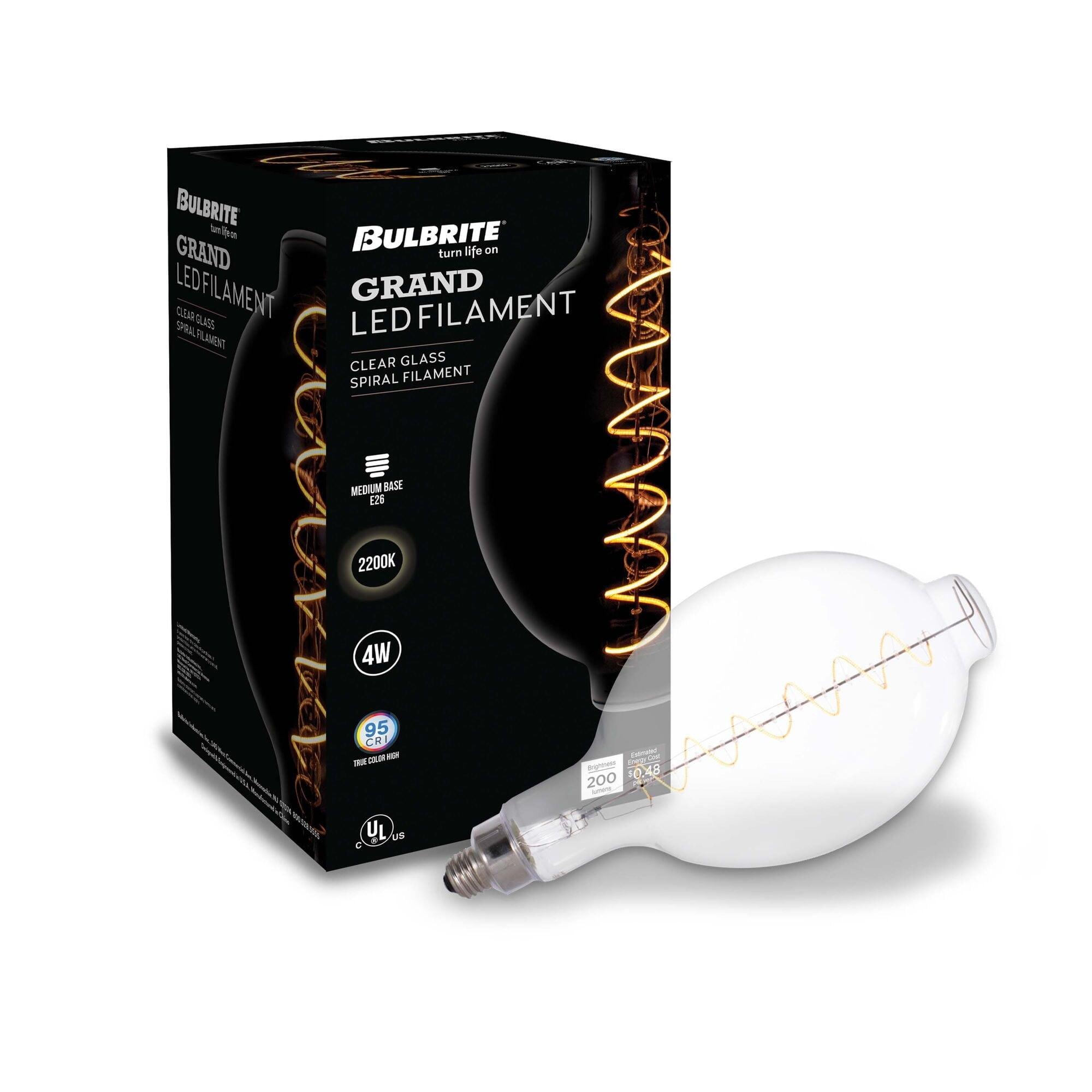 Bed Bath & Beyond LED 4W Incandescent Light Bulbs, Dimmable