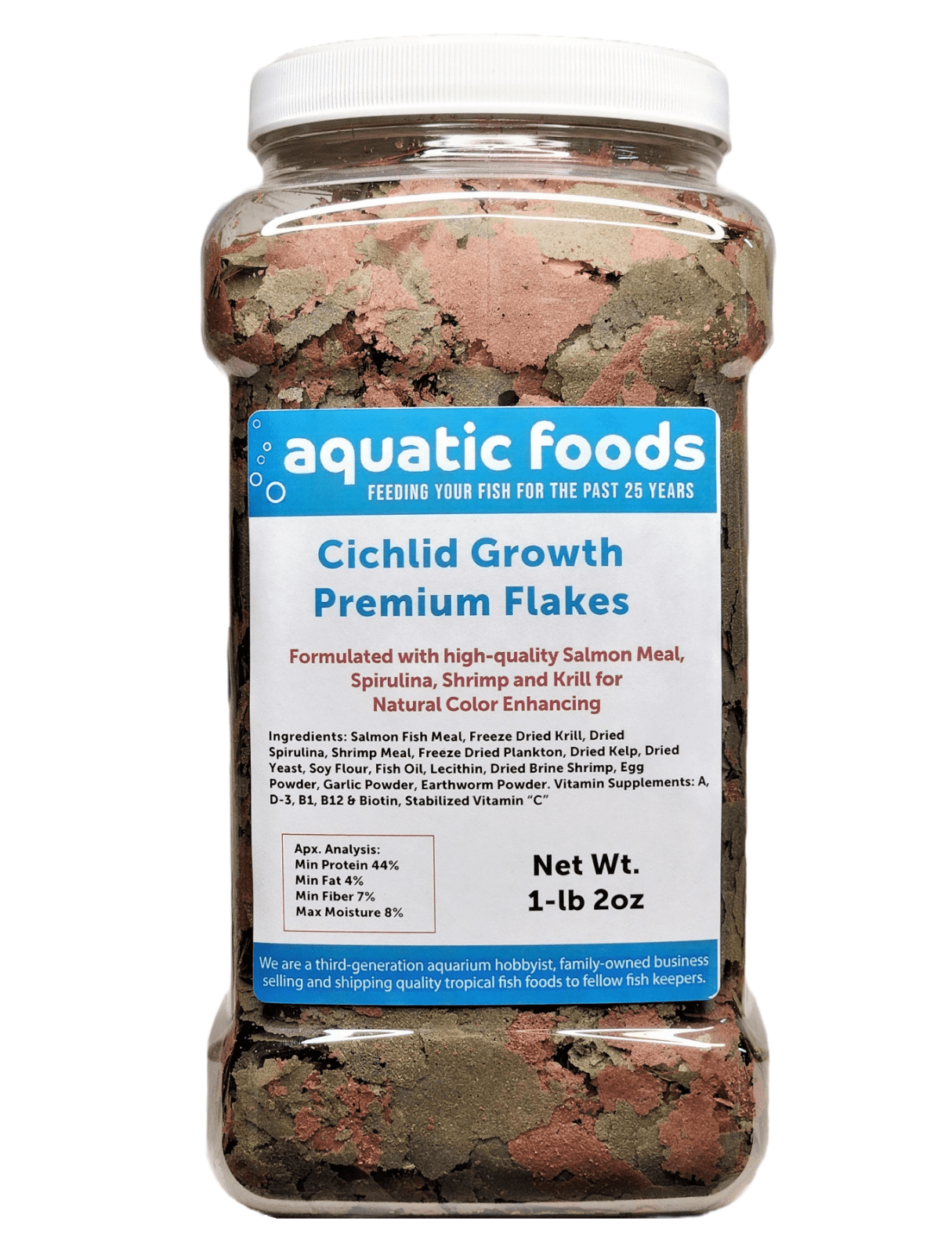 Cichlid Growth & Color Enhancing Flakes for Cichlids, Discus, All