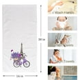 thumbnail image 2 of Lavender Eiffel Tower Hand Towels White Bath Towels Soft Absorbent 100% Combed Ring Spun Cotton Bathroom Towel Kitchen Dishwashing Towels Hotel Spa Towels 16 x 30 inches, 2 of 7