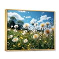 thumbnail image 2 of Designart "Mountain Dandelion landscape I" Floral Floater Framed Canvas Print, 2 of 7