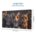 thumbnail image 2 of Kdxio Wide Eyed Cartoon Cats Print Large Gaming Mouse Pad,Non-Slip Base,Water Resist Keyboard Pad for Gamer,Office & Home,29.5 x 15.8 in, 2 of 6