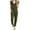 Army Green, variant on Abomasnow Jumpsuits for Women Casual Summer Short Sleeve V Neck Drawstring Waist Long Pants One Piece Rompers with Pockets