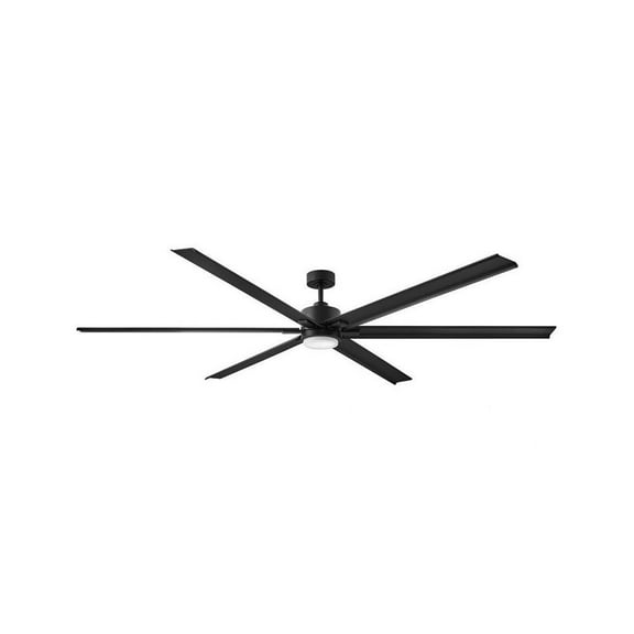 99 inch 6 Blade Ceiling Fan with Light Kit-Matte Black Finish Bailey Street Home 81-Bel-4466545