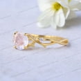 thumbnail image 3 of Vintage Moonstone Ring Yellow Gold Plated Engagement Ring Diamond Twig Leaf Jewelry for Women June Birthstone Customized Ring Gift for Her, 3 of 3
