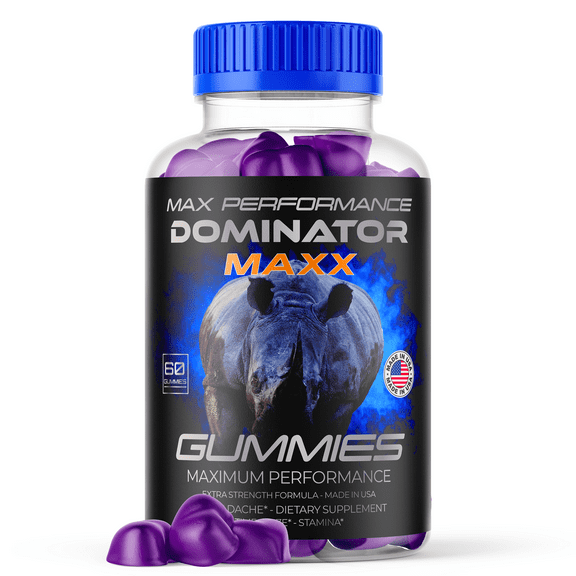 Dominator Maxx for Men Advanced Formula Supplement with Premium Ingredients 60 Gummies
