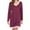 518-Wine Red, variant on ZSQDM Women's Sleepwear Womens Long Sleeve Nightgowns V Neck Sleepshirts Lace Nightshirts Casual T Shirt Sleep Dress With Purple XXXL