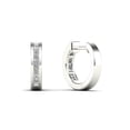 thumbnail image 2 of aaXia 14K White Gold 1/5ct TDW Diamond Round Hoop Earrings (H-I, I1-I2), 2 of 5