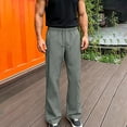 thumbnail image 5 of Guluxicc Men's Athletic Pants with Pockets Elastic Waist Drawstring Long Straight Leg Running Performance Trousers for Everyday Gym Workout Wear Summer Casual Outfits, 5 of 7