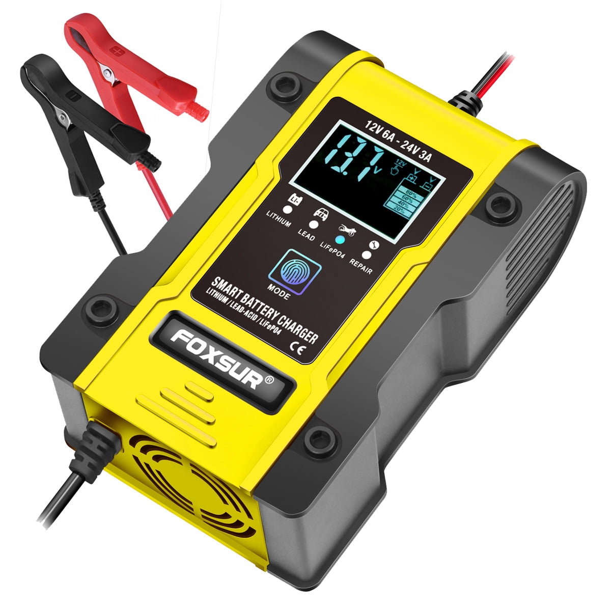 Smart Car Battery Charger LCD Automatic Pulse Repair Motorcycle 12/24V