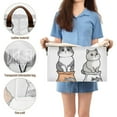 thumbnail image 5 of Yayeee Foldable Storage Basket for Shelves with Handles Waterproof Cloth Bins, Gray Cute Chubby Cat, 5 of 7