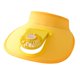 thumbnail image 4 of Sombrero de visera con ventilador de refrigeración perfke Sombrero de verano Amarillo, 4 of 9