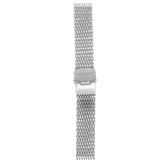 20mm Metal Mesh Watch Band with Folding Clasp, Stainless Steel Strap for Men and Women Watches