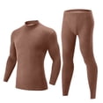 thumbnail image 3 of Frnrwgo Men's Thermal Underwear Set Fleece Lined Stand Collar Long Sleeve Base Layer XXS-XXL for Winter, 3 of 8