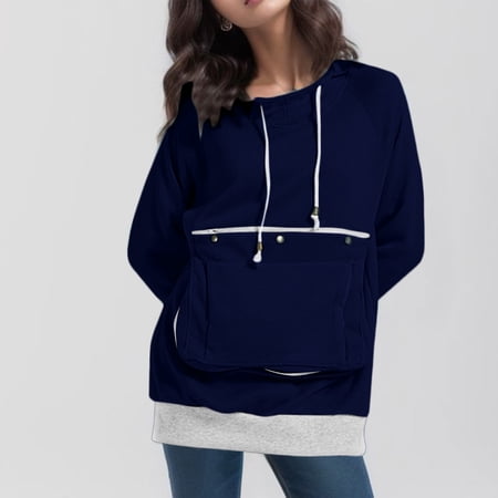 SIYUDAN Hoodies for Women Long Sleeve Hoodies for Women Pullover Baggy Hoodies Red Hooded Sweatshirt Fall Tops Teens Clothes