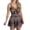 ☪416-Khaki, variant on Nuoqisi Women's Sleeveless Cut Out Rompers Print Twist Front Jumpsuit Shorts Playsuit