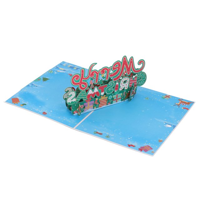 Christmas Popup Cards, Exquisite Workmanship 3D Christmas Cards Colorful Vivid Details For Gifts