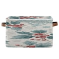 thumbnail image 2 of Blue Gray Snowflake Holly Leaves Berries Christmas Square Storage Bins with Handles Collapsible Containing Box 2 Packs, 2 of 9