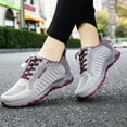 thumbnail image 2 of Elecsop Sneakers for Women, Mesh Grey Tennis Shoes Womens, Breathable Non Slip Walking Shoes Women, Trendy Lace Up Running Shoes for Gym, Court, 2 of 6
