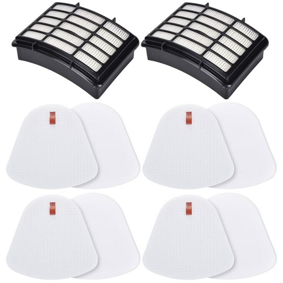 Replacement Filters for Shark Navigator Lift-Away Deluxe Vacuum NV350,NV351,NV356E,NV360,NV352,NV355,NV357,NV358,ZU503AMZ,4 Pre-Felt 2 Hepa Filter,Replace Parts #XHF350 & XFF350