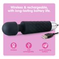 thumbnail image 5 of Wand Massager - Wireless & Waterproof - Personal Body Massager - Memory Edition - 2+ Hours Battery Life (Black), 5 of 5