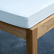 Afuera Living Outdoor 18.5" Wood Armless Dining Chairs in Natural (Set of 2)