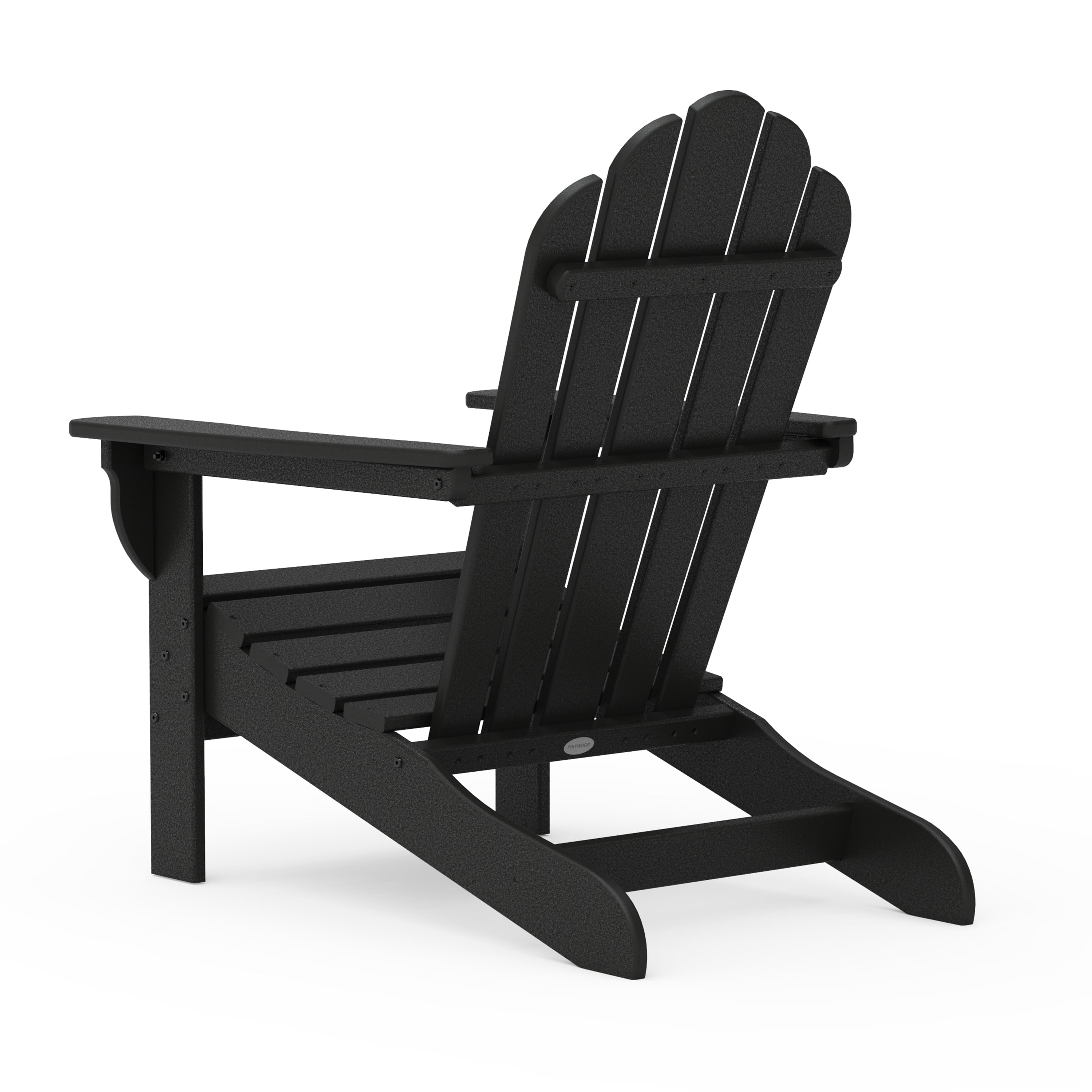 Better Homes & Gardens by POLYWOOD Southlake Outdoor Flowerback Adirondack Chair, All-Weather HDPE, Patio Seat, Black