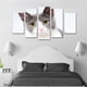 thumbnail image 3 of Cuadro decorativo para Sala, Comedor y Recamara, Gato, Animales, minimalista, moderno, elegante, juego de 5 piezas, 3 of 5