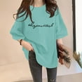 thumbnail image 2 of Women's Summer Casual Crewneck Batwing Half Sleeve T-Shirts Solid Color Loose Fit Cute Basic Flowy Tops Tees Blouses, 2 of 4