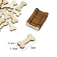 thumbnail image 5 of FRCOLOR Unfinished Wood Cutouts for DIY Projects Khaki Color 3x1.4x0.3cm Perfect for Crafts, 5 of 6